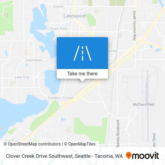 Clover Creek Drive Southwest map