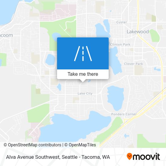 Alva Avenue Southwest map