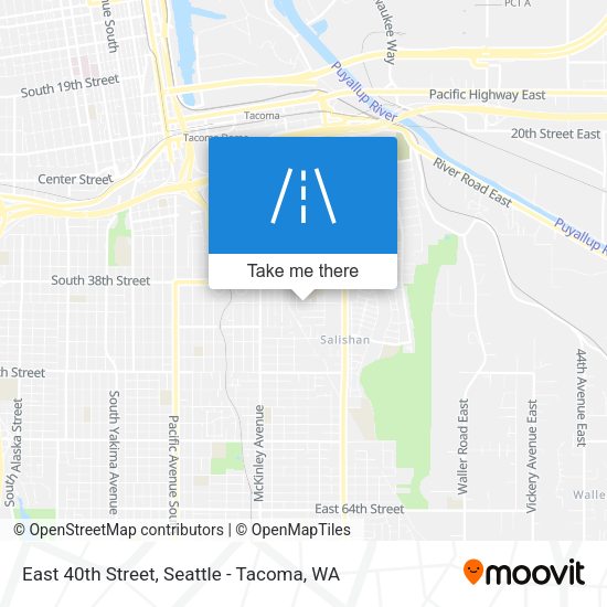 East 40th Street map