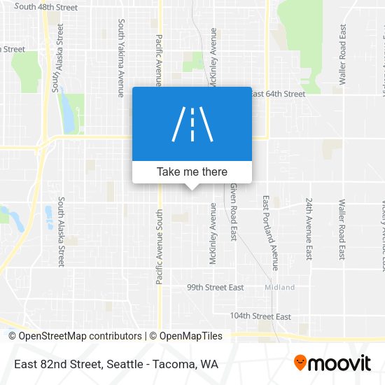 East 82nd Street map