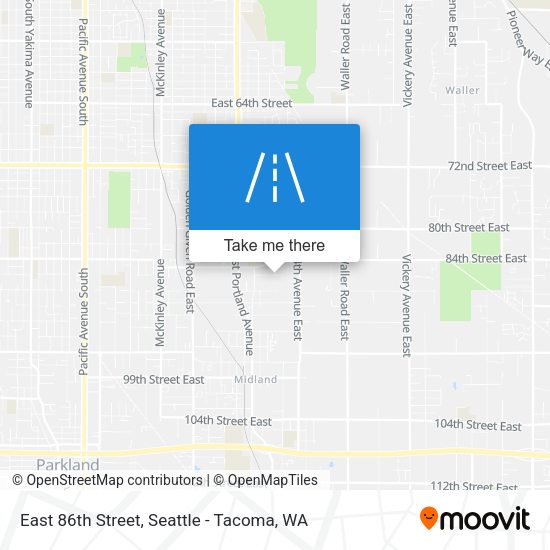 East 86th Street map
