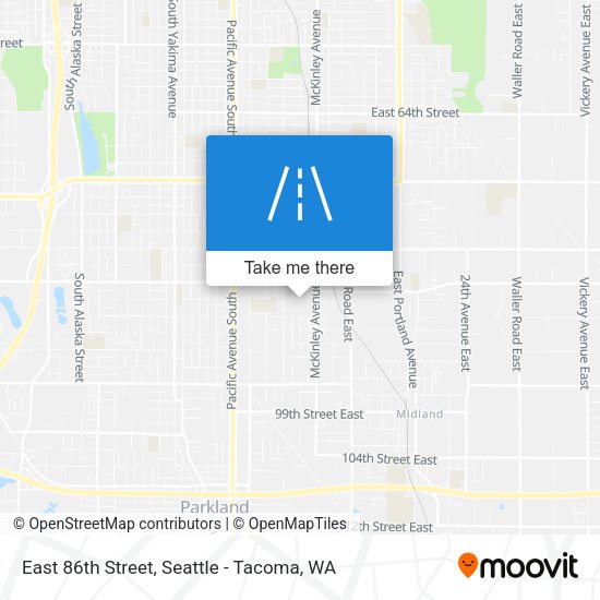 East 86th Street map