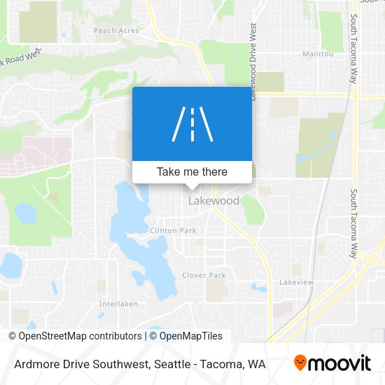 Ardmore Drive Southwest map