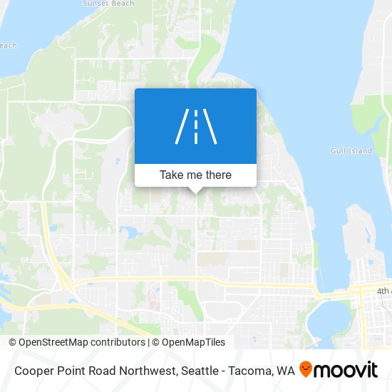 Mapa de Cooper Point Road Northwest