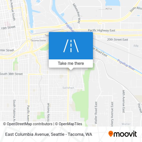 East Columbia Avenue map