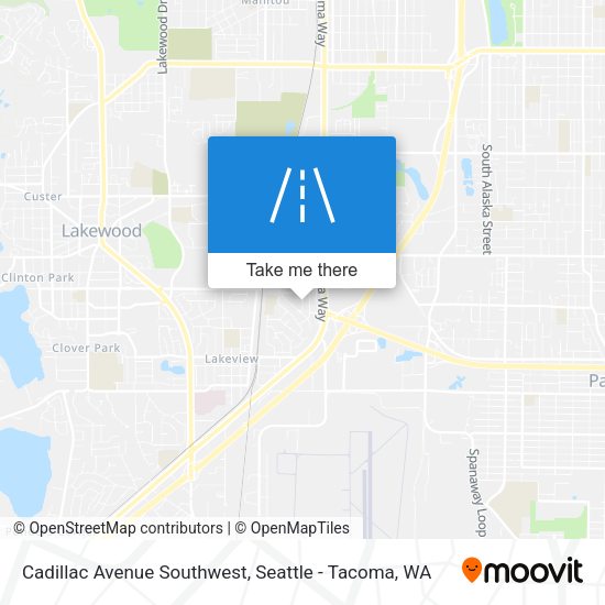 Cadillac Avenue Southwest map