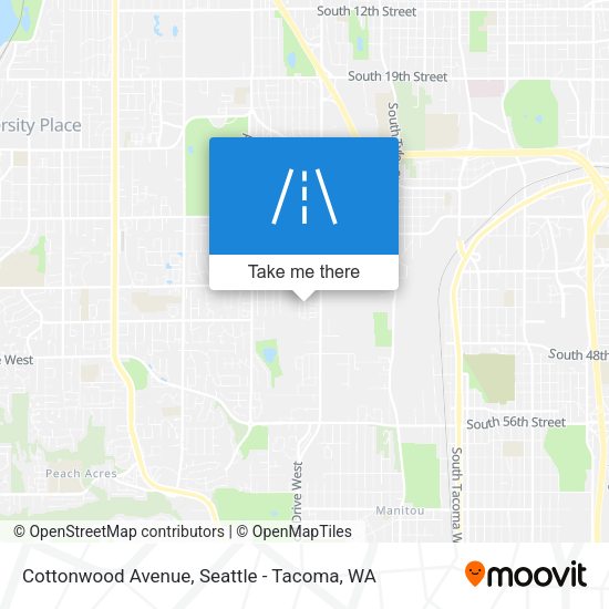 Cottonwood Avenue map