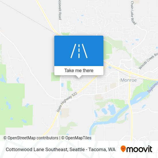 Mapa de Cottonwood Lane Southeast