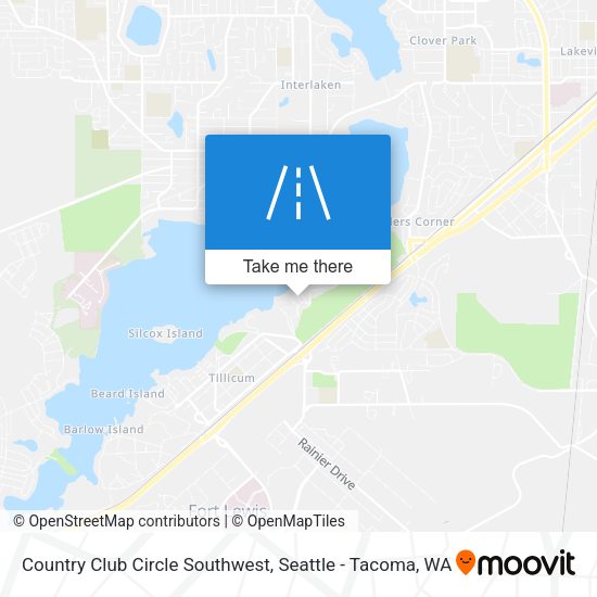 Country Club Circle Southwest map