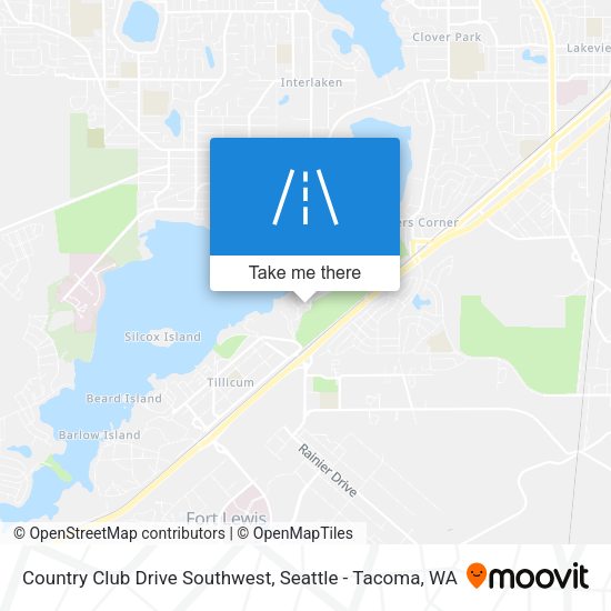 Country Club Drive Southwest map
