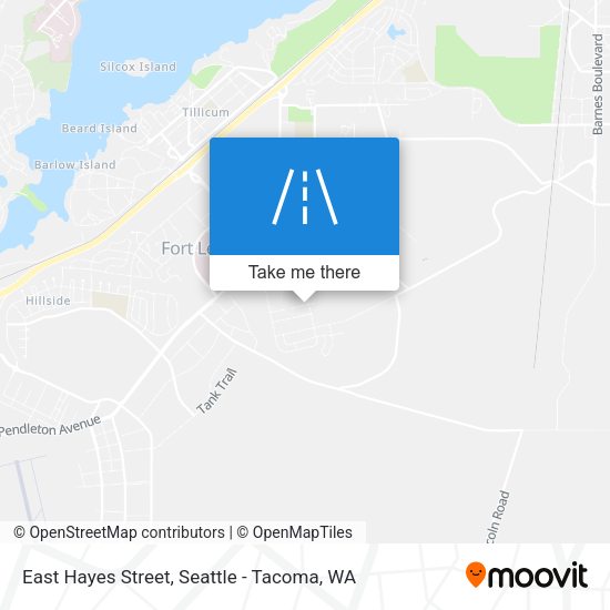 East Hayes Street map