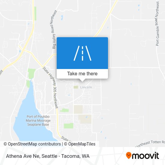 Athena Ave Ne map
