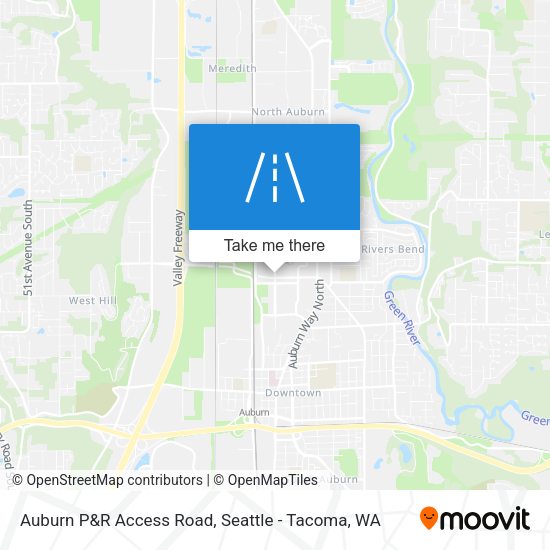 Auburn P&R Access Road map