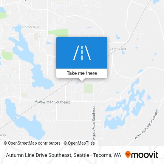 Autumn Line Drive Southeast map