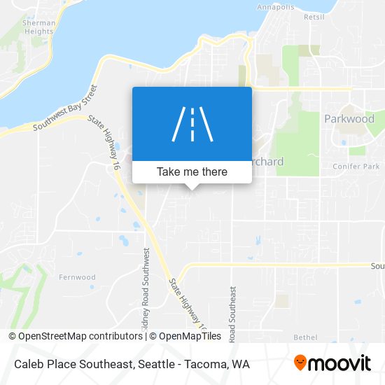 Caleb Place Southeast map