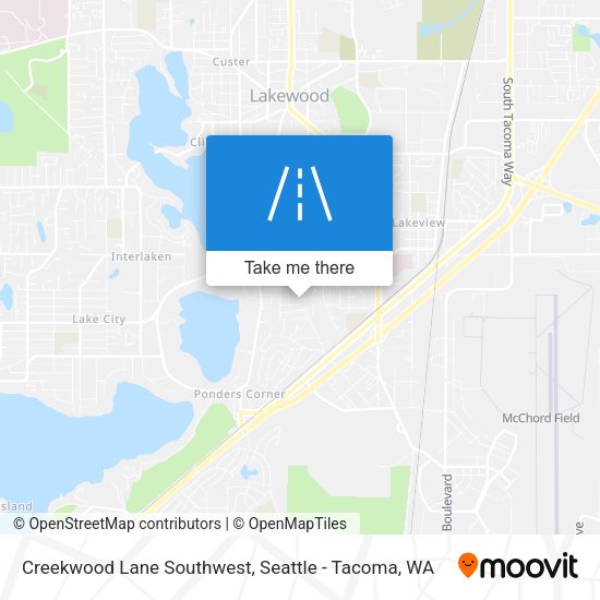 Creekwood Lane Southwest map