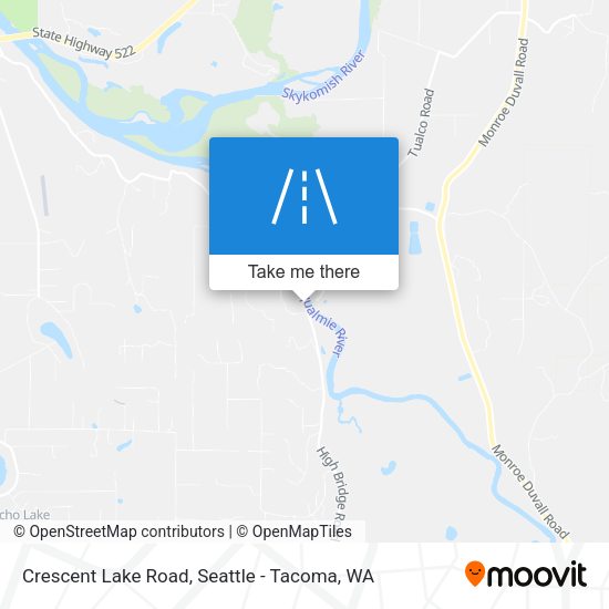 Crescent Lake Road map