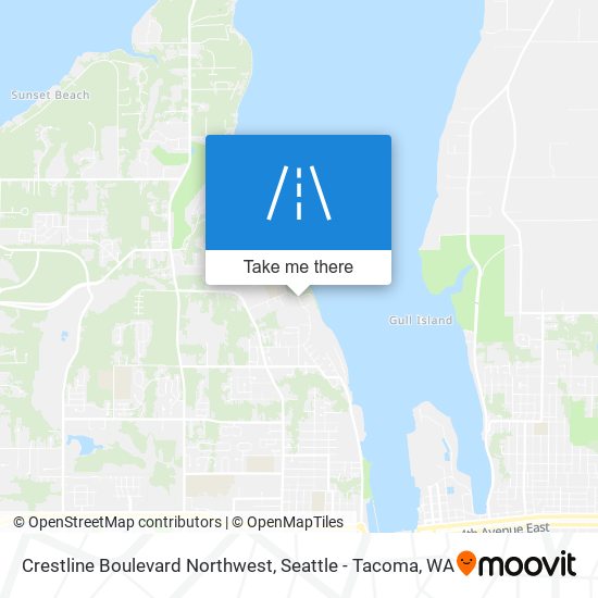 Crestline Boulevard Northwest map