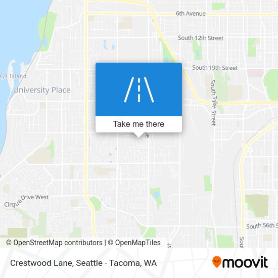 Crestwood Lane map