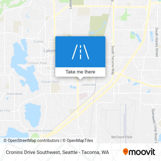 Cronins Drive Southwest map
