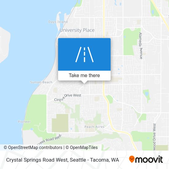 Crystal Springs Road West map