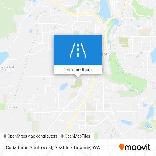 Cuda Lane Southwest map
