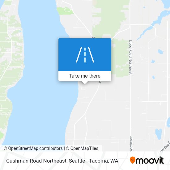 Cushman Road Northeast map