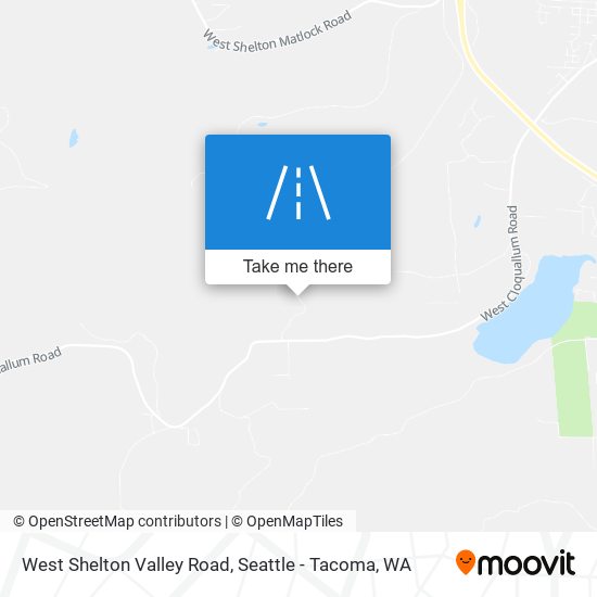 West Shelton Valley Road map