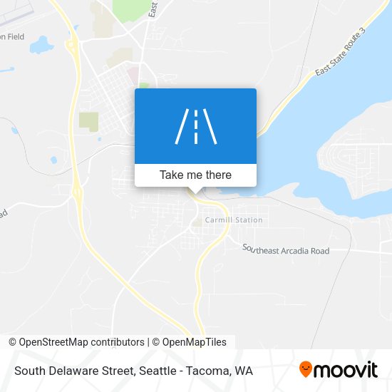 South Delaware Street map