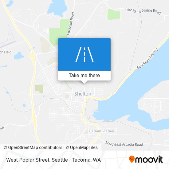 West Poplar Street map