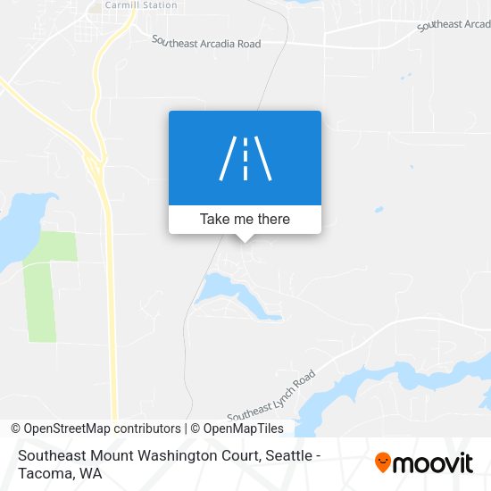 Southeast Mount Washington Court map
