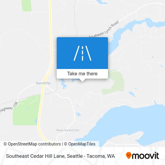 Mapa de Southeast Cedar Hill Lane