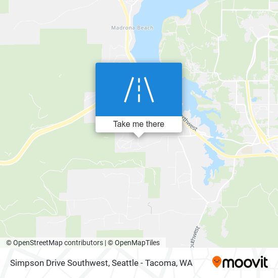 Simpson Drive Southwest map