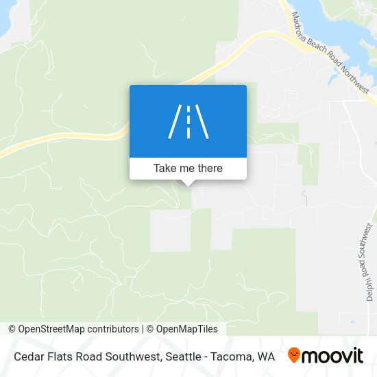 Cedar Flats Road Southwest map