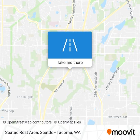 Seatac Rest Area map