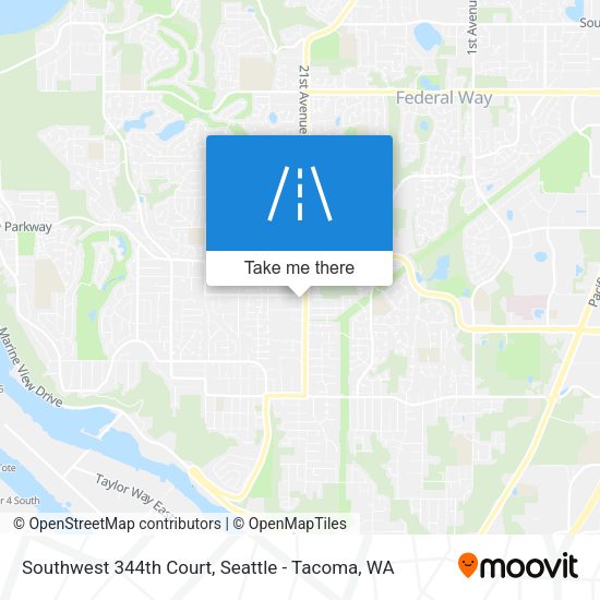 Southwest 344th Court map