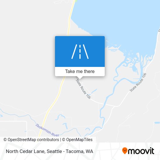 North Cedar Lane map