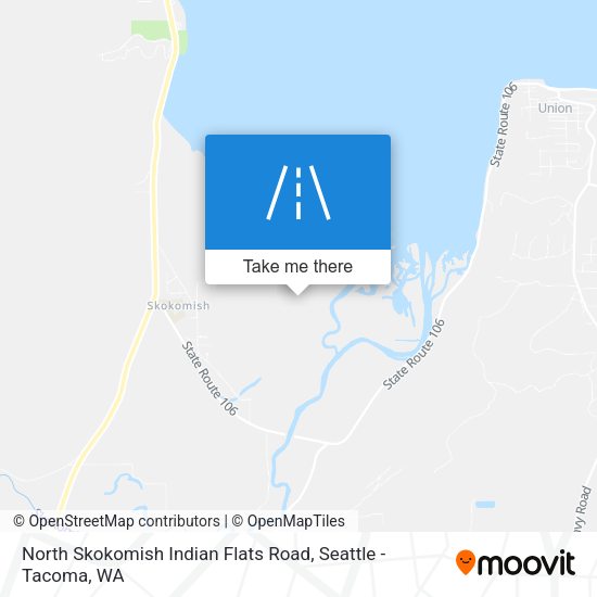 North Skokomish Indian Flats Road map