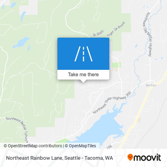 Northeast Rainbow Lane map