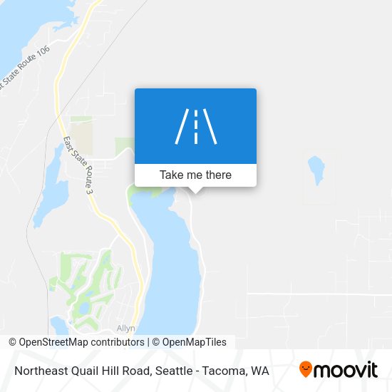 Northeast Quail Hill Road map