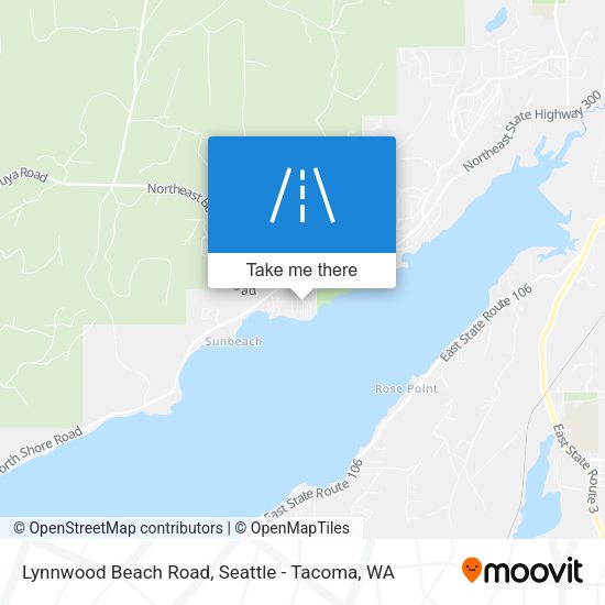 Lynnwood Beach Road map