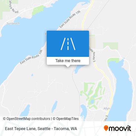 East Tepee Lane map