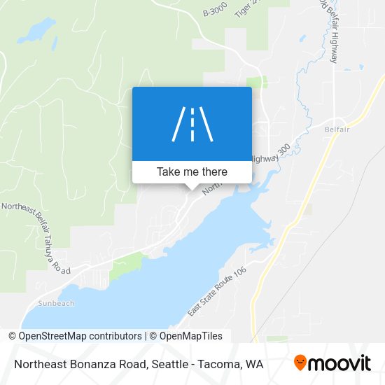 Northeast Bonanza Road map
