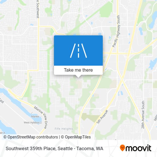 Southwest 359th Place map