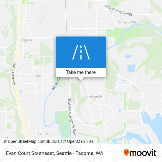 Mapa de Evan Court Southeast