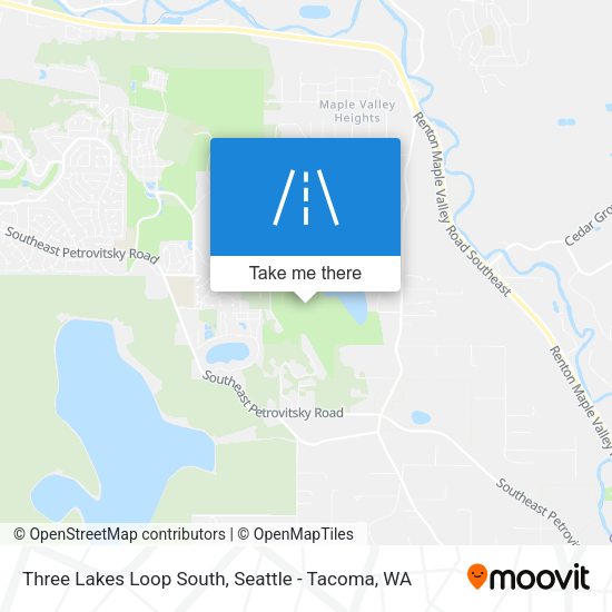 Mapa de Three Lakes Loop South