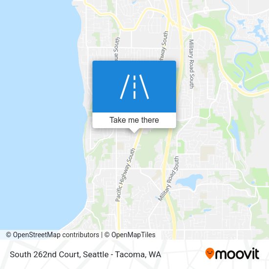 South 262nd Court map