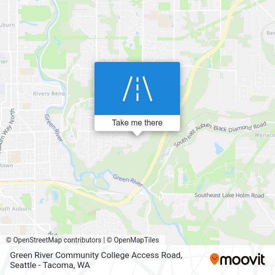 Green River Community College Access Road map