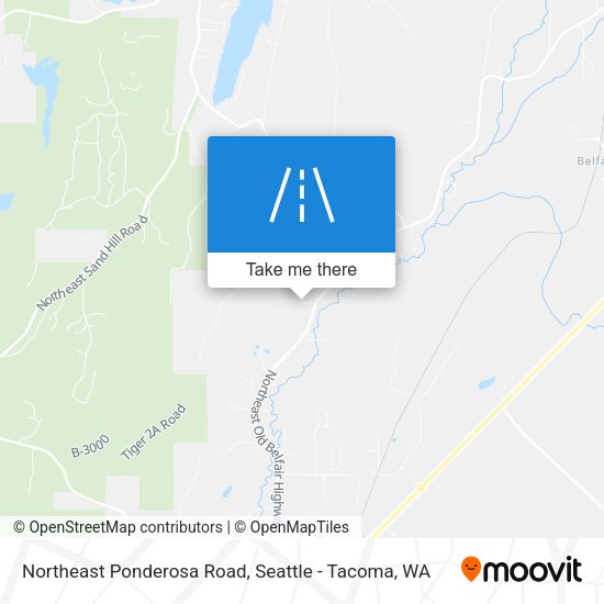 Northeast Ponderosa Road map