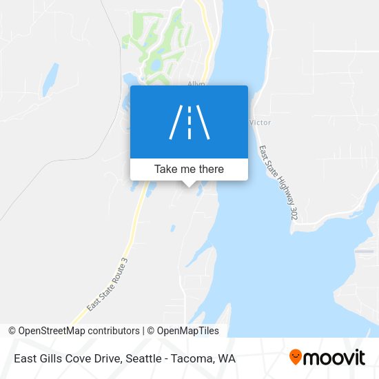 East Gills Cove Drive map
